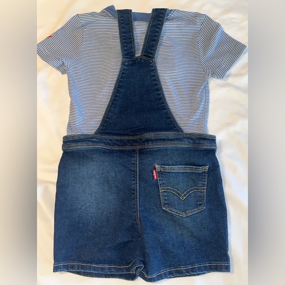 Toddler Levi's Blue Denim Overalls - Picture 5 of 7